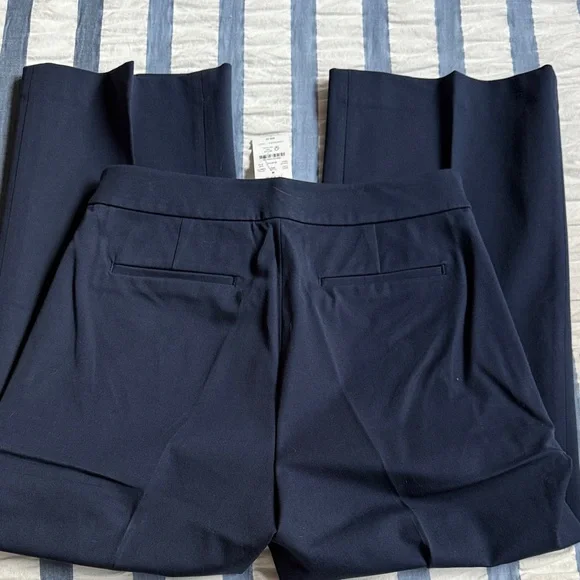 J. Crew Factory Dark Blue Trousers with Gold Accents - Picture 4 of 4